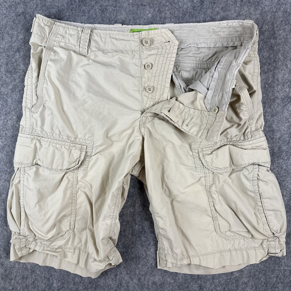 Gap Shorts Mens 40 Tan Cargo Baggy 11" Military Utility Twill Y2K Paratrooper